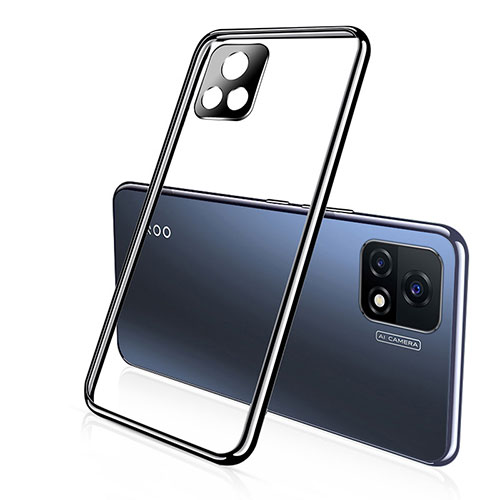 Ultra-thin Transparent TPU Soft Case Cover H02 for Vivo iQOO U3 5G Black