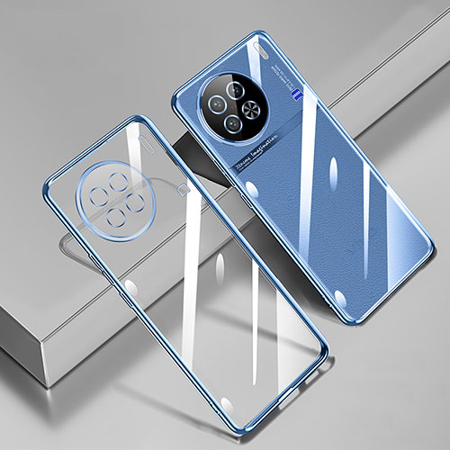 Ultra-thin Transparent TPU Soft Case Cover H02 for Vivo X90 Pro+ Plus 5G Blue