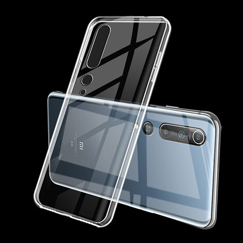 Ultra-thin Transparent TPU Soft Case Cover H02 for Xiaomi Mi 10 Clear