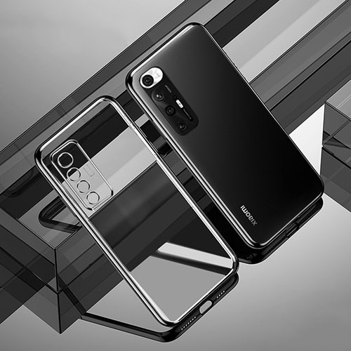 Ultra-thin Transparent TPU Soft Case Cover H02 for Xiaomi Mi 10S 5G Black