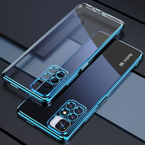 Ultra-thin Transparent TPU Soft Case Cover H02 for Xiaomi Mi 11i 5G (2022) Blue