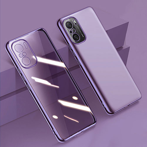 Ultra-thin Transparent TPU Soft Case Cover H02 for Xiaomi Mi 11i 5G Purple