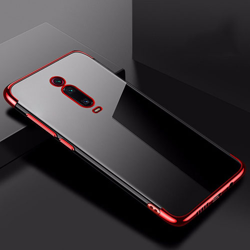 Ultra-thin Transparent TPU Soft Case Cover H02 for Xiaomi Mi 9T Red