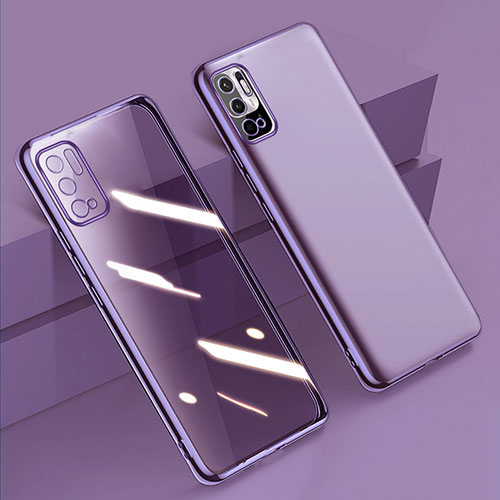 Ultra-thin Transparent TPU Soft Case Cover H02 for Xiaomi POCO M3 Pro 5G Purple