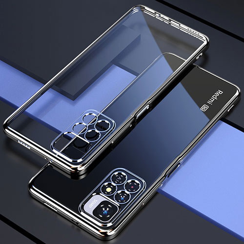 Ultra-thin Transparent TPU Soft Case Cover H02 for Xiaomi Poco M4 Pro 5G Silver