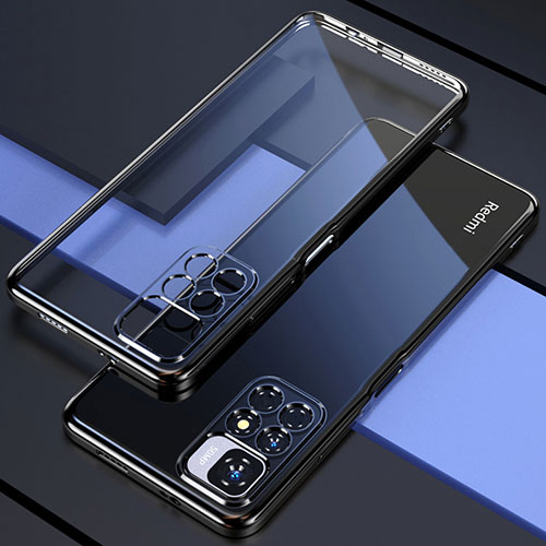 Ultra-thin Transparent TPU Soft Case Cover H02 for Xiaomi Redmi 10 (2022) Black