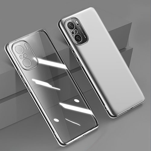 Ultra-thin Transparent TPU Soft Case Cover H02 for Xiaomi Redmi K40 5G Silver