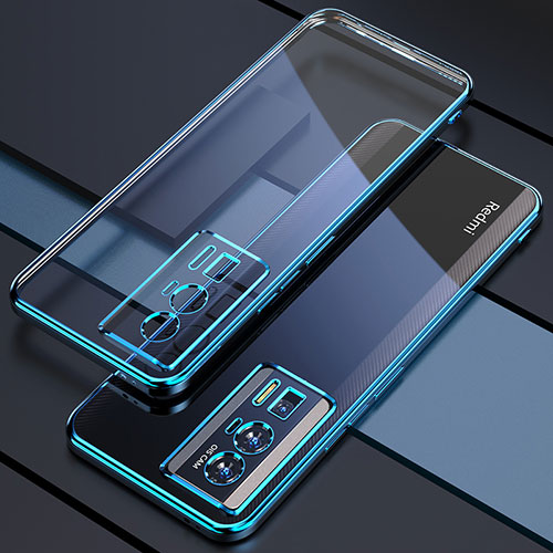 Ultra-thin Transparent TPU Soft Case Cover H02 for Xiaomi Redmi K60 5G Blue