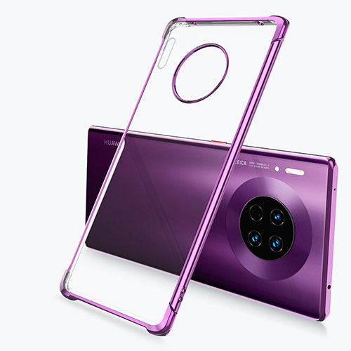 Ultra-thin Transparent TPU Soft Case Cover H03 for Huawei Mate 30 5G Purple