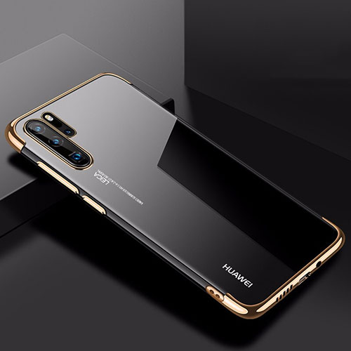 Ultra-thin Transparent TPU Soft Case Cover H03 for Huawei P30 Pro New Edition Gold