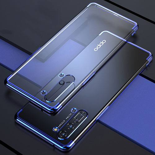 Ultra-thin Transparent TPU Soft Case Cover H03 for Oppo Find X2 Lite Blue