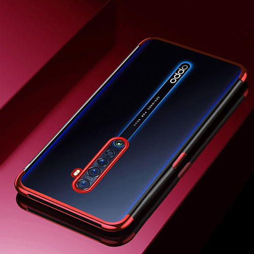 Ultra-thin Transparent TPU Soft Case Cover H03 for Oppo Reno2 Red