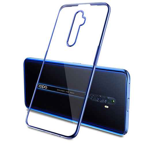 Ultra-thin Transparent TPU Soft Case Cover H03 for Oppo Reno2 Z Blue