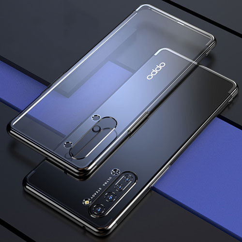 Ultra-thin Transparent TPU Soft Case Cover H03 for Oppo Reno3 Black