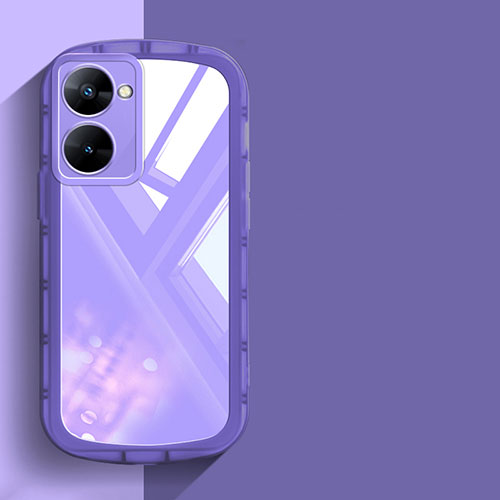 Ultra-thin Transparent TPU Soft Case Cover H03 for Realme 10S 5G Purple