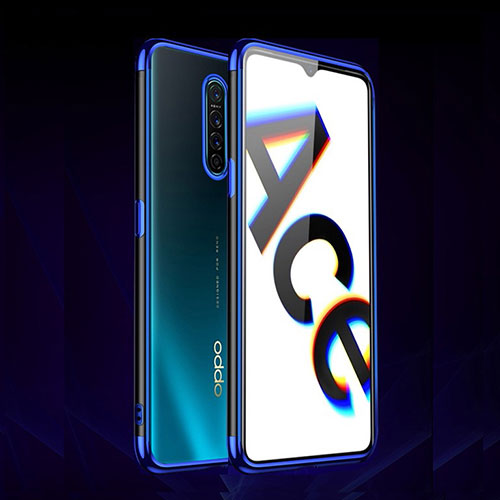 Ultra-thin Transparent TPU Soft Case Cover H03 for Realme X2 Pro Blue