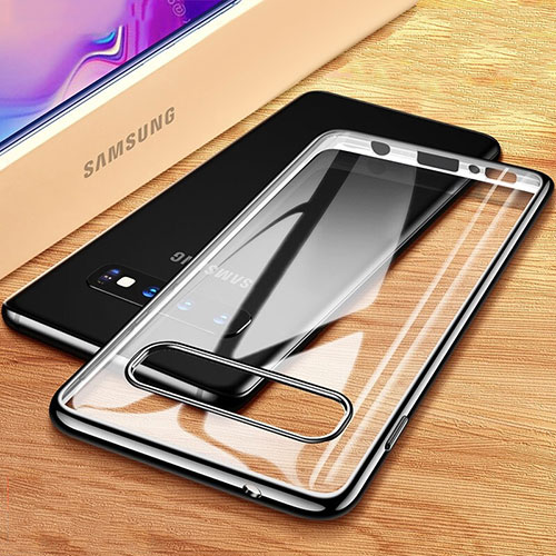 Ultra-thin Transparent TPU Soft Case Cover H03 for Samsung Galaxy S10 Black