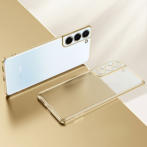 Ultra-thin Transparent TPU Soft Case Cover H03 for Samsung Galaxy S22 5G Gold