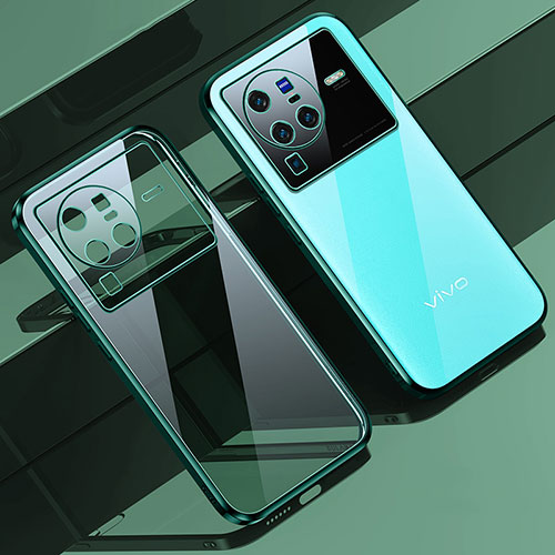 Ultra-thin Transparent TPU Soft Case Cover H03 for Vivo X80 Pro 5G Green