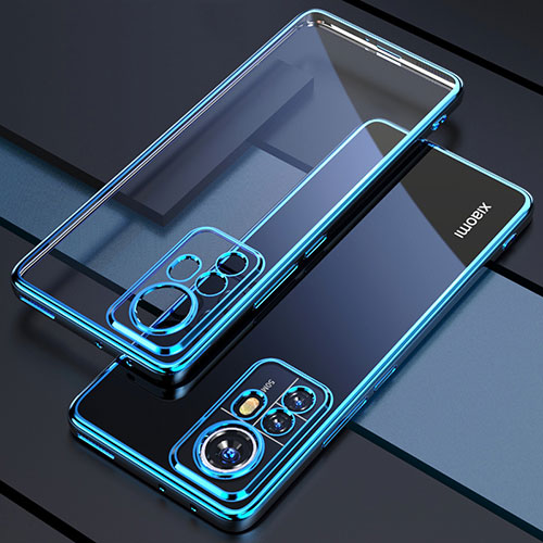 Ultra-thin Transparent TPU Soft Case Cover H03 for Xiaomi Mi 12 5G Blue