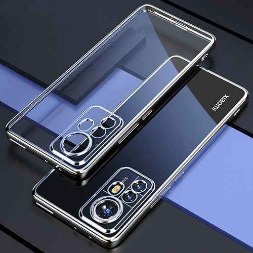 Ultra-thin Transparent TPU Soft Case Cover H03 for Xiaomi Mi 12 Pro 5G Silver