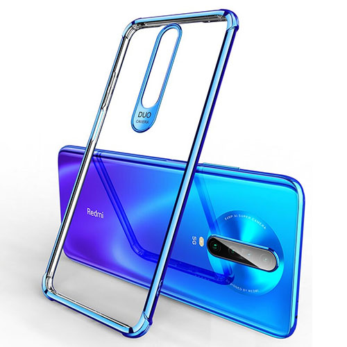 Ultra-thin Transparent TPU Soft Case Cover H03 for Xiaomi Poco X2 Blue