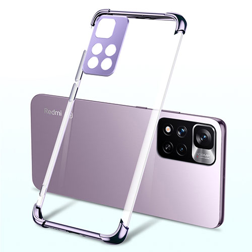 Ultra-thin Transparent TPU Soft Case Cover H03 for Xiaomi Poco X4 NFC Purple