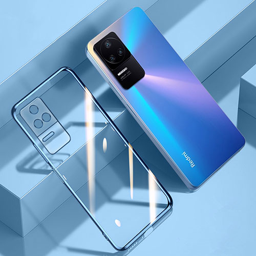 Ultra-thin Transparent TPU Soft Case Cover H03 for Xiaomi Redmi K40S 5G Blue