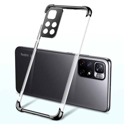 Ultra-thin Transparent TPU Soft Case Cover H03 for Xiaomi Redmi Note 11T 5G Black