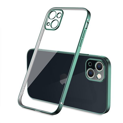 Ultra-thin Transparent TPU Soft Case Cover H04 for Apple iPhone 13 Mini Green