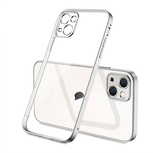 Ultra-thin Transparent TPU Soft Case Cover H04 for Apple iPhone 15 Plus Silver