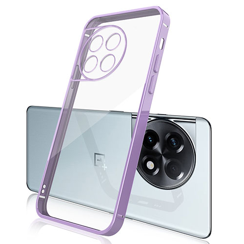 Ultra-thin Transparent TPU Soft Case Cover H04 for OnePlus Ace 2 Pro 5G Purple