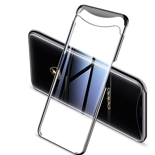 Ultra-thin Transparent TPU Soft Case Cover H04 for Oppo Find X Black