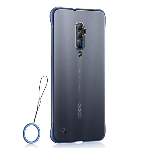 Ultra-thin Transparent TPU Soft Case Cover H04 for Oppo Reno 10X Zoom Blue