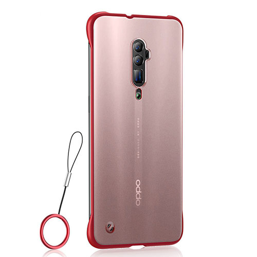 Ultra-thin Transparent TPU Soft Case Cover H04 for Oppo Reno 10X Zoom Red