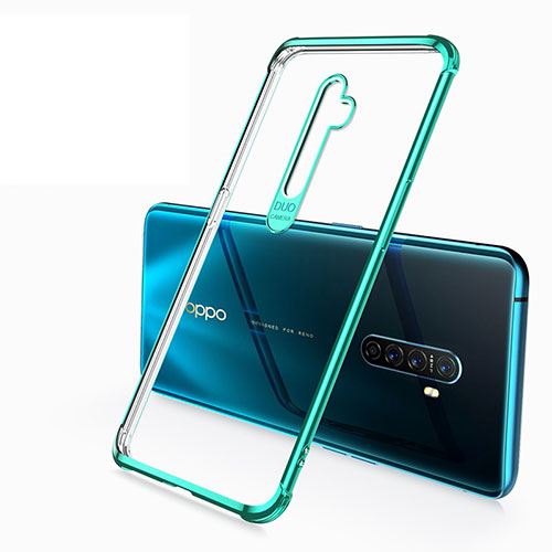 Ultra-thin Transparent TPU Soft Case Cover H04 for Realme X2 Pro Green