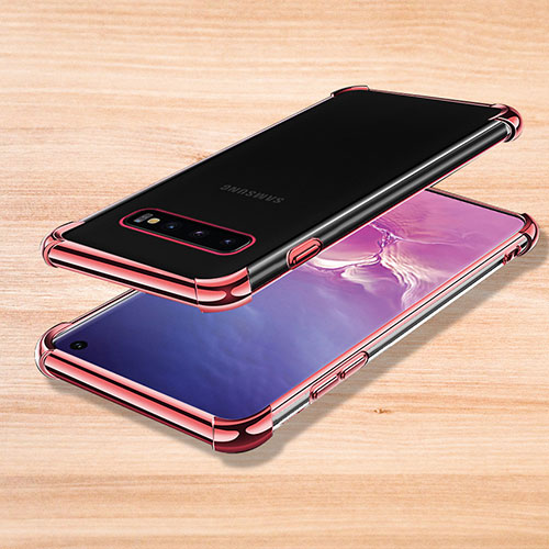 Ultra-thin Transparent TPU Soft Case Cover H04 for Samsung Galaxy S10 5G Rose Gold