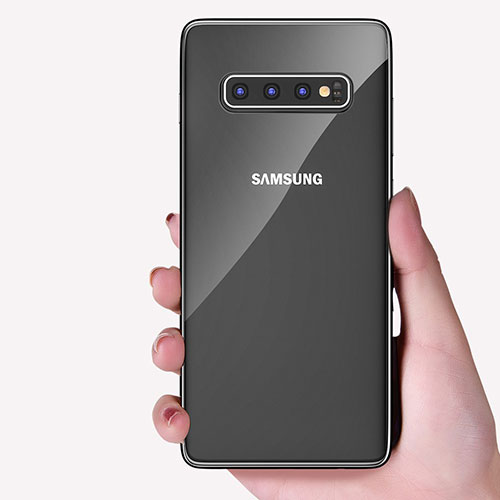 Ultra-thin Transparent TPU Soft Case Cover H04 for Samsung Galaxy S10 Plus Black