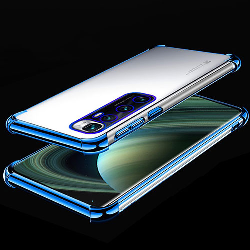 Ultra-thin Transparent TPU Soft Case Cover H04 for Xiaomi Mi 10 Ultra Blue