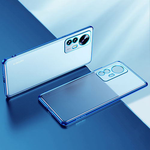 Ultra-thin Transparent TPU Soft Case Cover H04 for Xiaomi Mi 12X 5G Blue