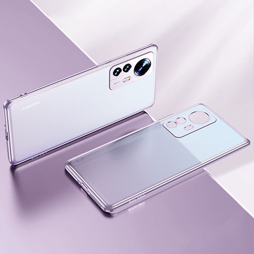 Ultra-thin Transparent TPU Soft Case Cover H04 for Xiaomi Mi 12X 5G Purple