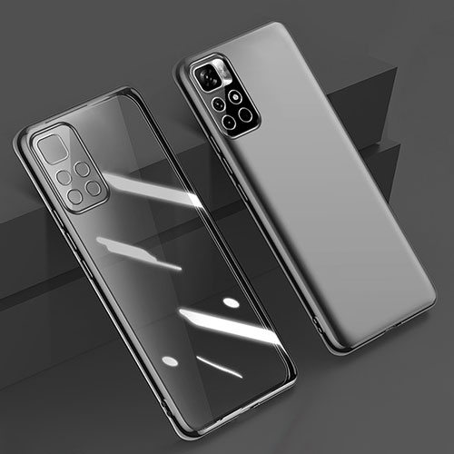 Ultra-thin Transparent TPU Soft Case Cover H04 for Xiaomi Poco M4 Pro 5G Black