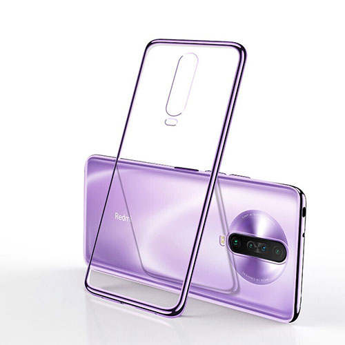 Ultra-thin Transparent TPU Soft Case Cover H04 for Xiaomi Redmi K30 4G Purple