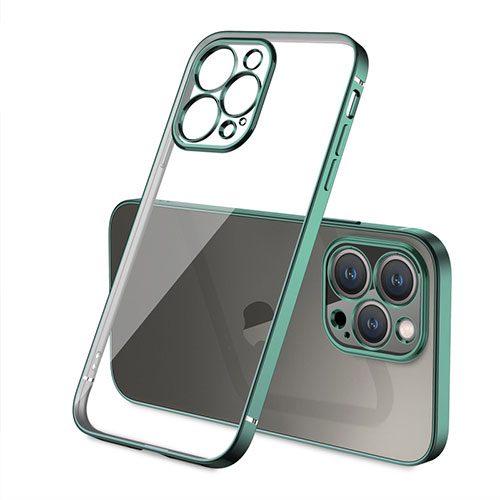 Ultra-thin Transparent TPU Soft Case Cover H05 for Apple iPhone 15 Pro Green