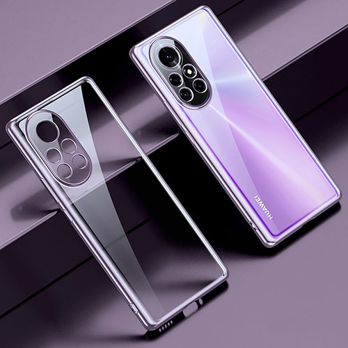 Ultra-thin Transparent TPU Soft Case Cover H06 for Huawei Nova 8 Pro 5G Purple