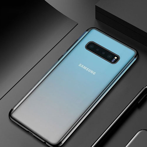 Ultra-thin Transparent TPU Soft Case Cover H07 for Samsung Galaxy S10 Black