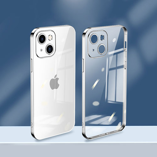 Ultra-thin Transparent TPU Soft Case Cover H08 for Apple iPhone 13 Mini Silver