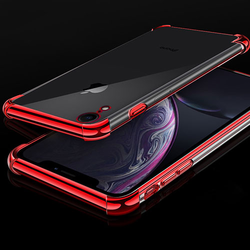 Ultra-thin Transparent TPU Soft Case Cover HC07 for Apple iPhone XR Red