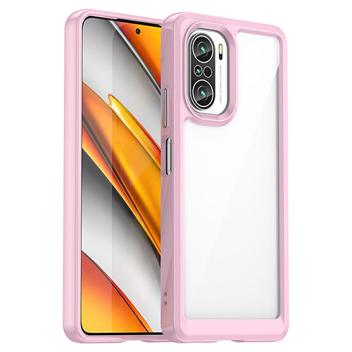 Ultra-thin Transparent TPU Soft Case Cover JS1 for Xiaomi Mi 11i 5G Pink