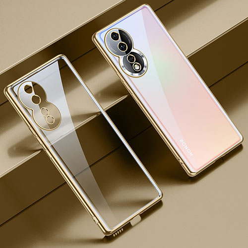 Ultra-thin Transparent TPU Soft Case Cover LD1 for Huawei Honor 80 5G Gold